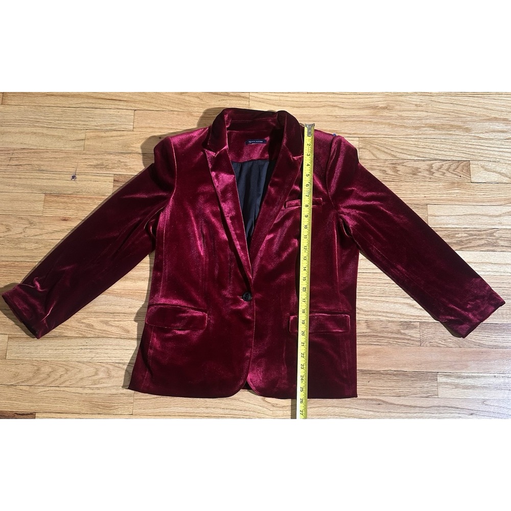 Vintage Tommy Hilfiger Velvet Blazer Suit Jacket Size Medium I Burgundy I